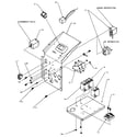 Amana PTC12435J/P1169119R electrical controls and related parts diagram