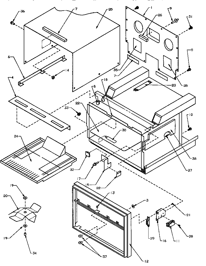 Cavity assembly and electrical components