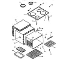 Amana ARR624W-P1142625NW main top and oven assembly (arr624l/p1142625nl) (arr624w/p1142625nw) diagram