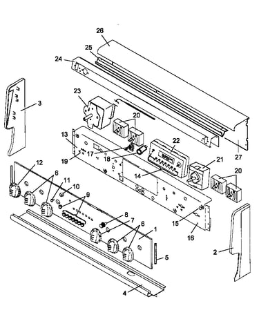 Backguard assembly (arr624l/p1142625nl) (arr624w/p1142625nw)