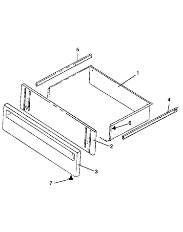 Storage drawer assembly (arr624l/p1142625nl) (arr624w/p1142625nw)
