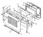 Amana ART661E-P1142629N oven door assembly diagram