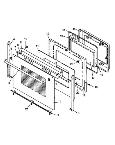 Oven door assembly