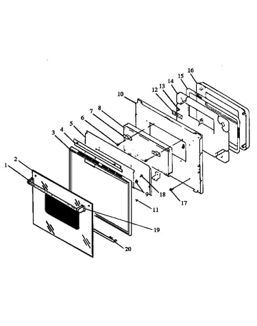 Oven door (aor27de/p1172501s) (aor27dew/p1172501s)