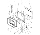 Amana AOR27DE-P1172501S microwave door assembly (mm659e/p1177101mz) (mm659e/p1177103mz) (mm659w/p1177102mz) (mm659w/p1177104mz) diagram