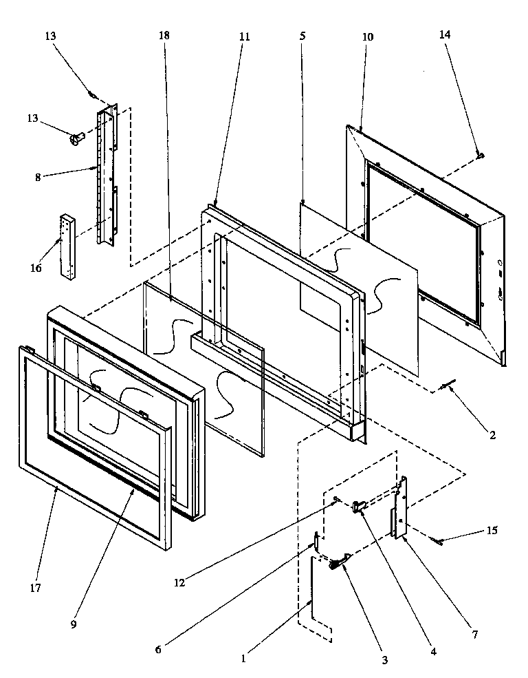 Microwave door assembly (mm659e/p1177101mz) (mm659e/p1177103mz) (mm659w/p1177102mz) (mm659w/p1177104mz)