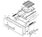 Caloric RLS270UL/P1142924N broil drawer assembly diagram