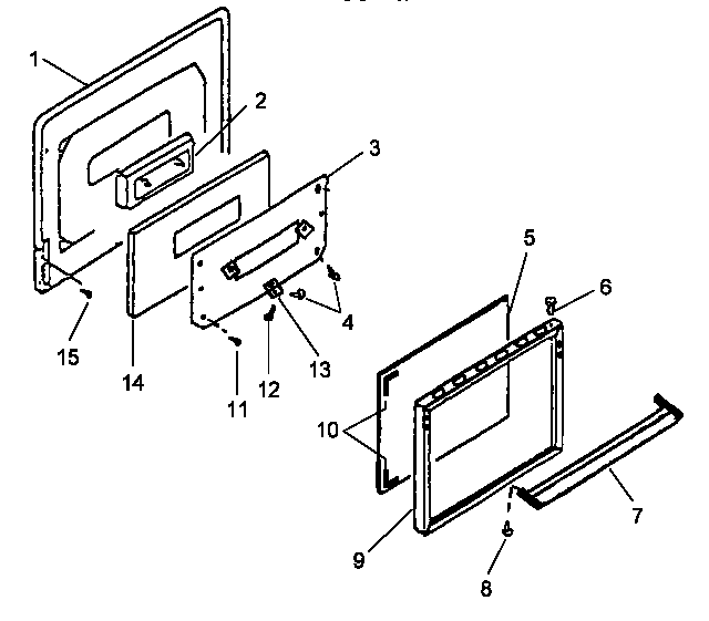 OVEN DOOR ASSEMBLY