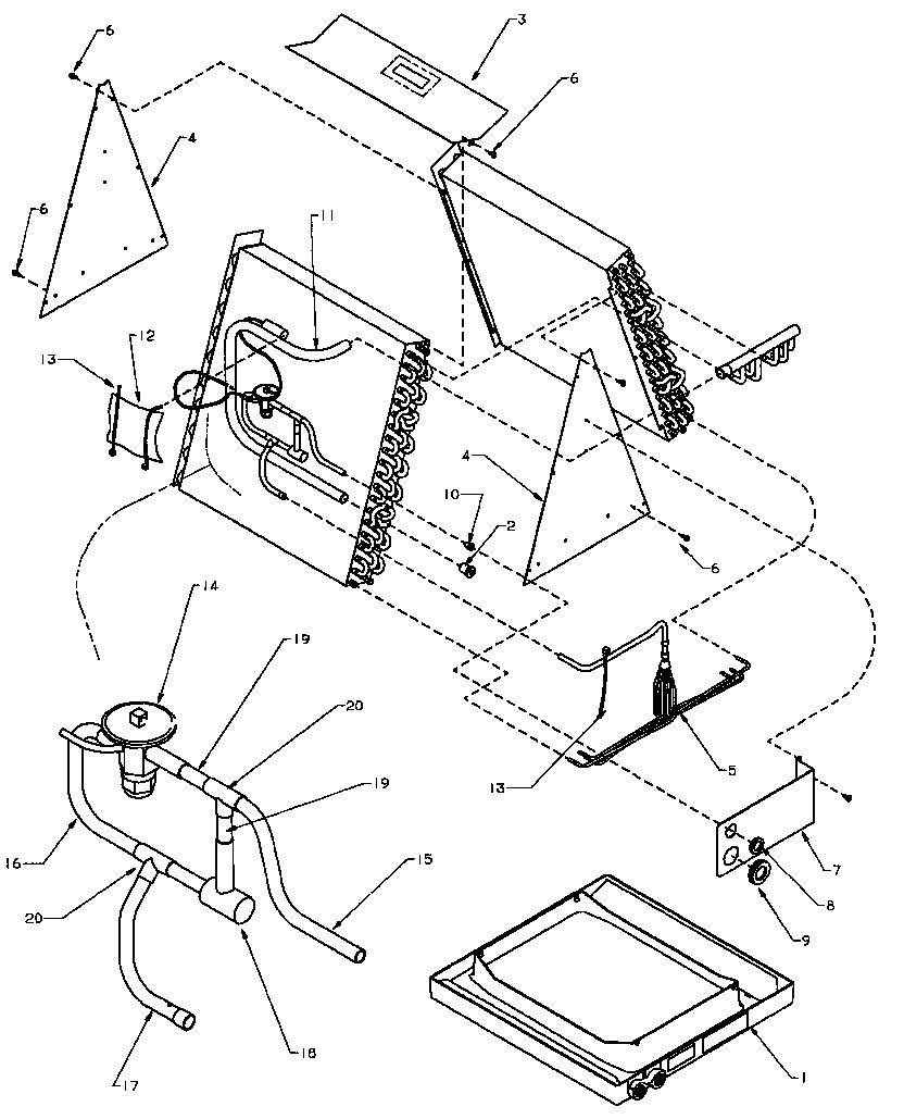 "A" COIL ASSEMBLY (CHA48TUA/P1124906C) (CHA57TUA/P1124907C) (CHA60TUA/P1124908C)