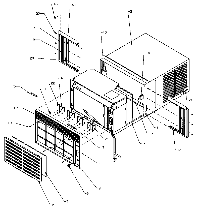 Front & outer case assembly