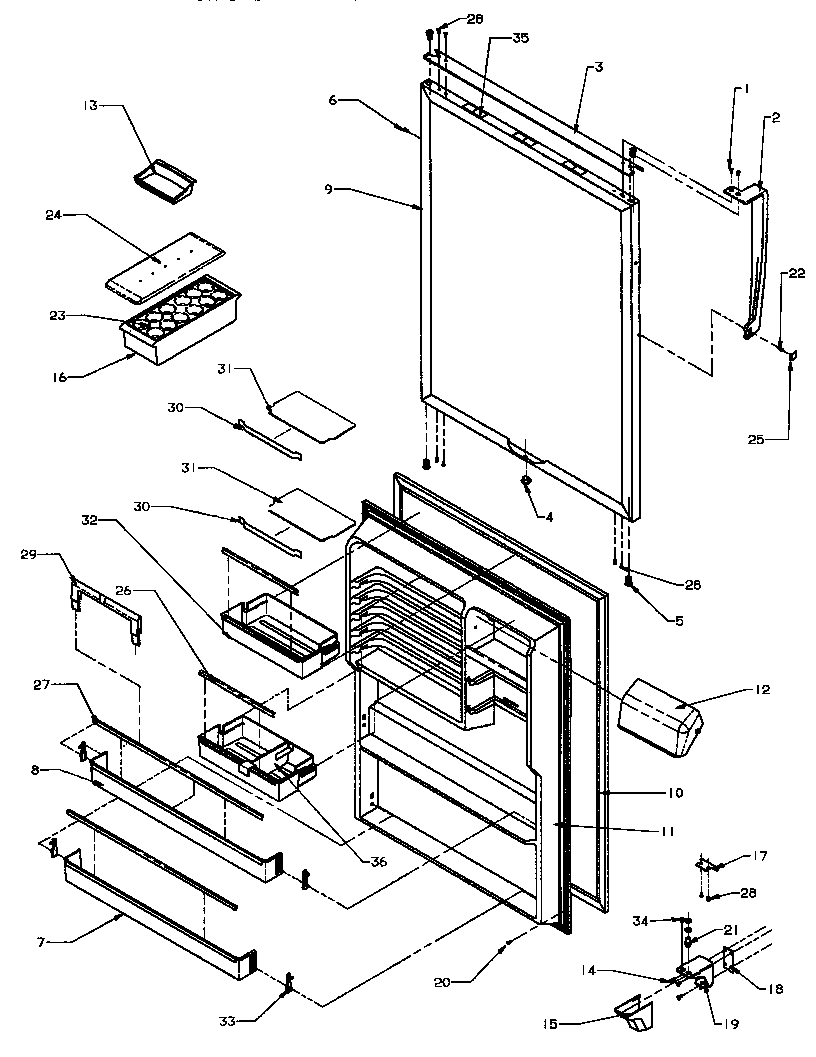 Refrigerator door