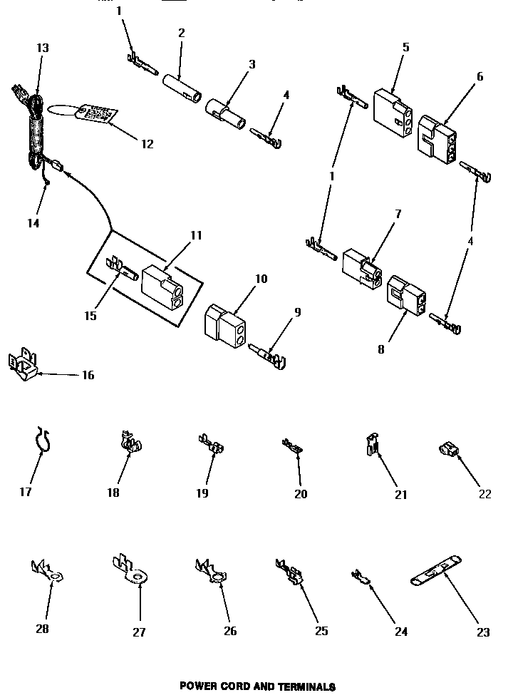 Power cord & terminals