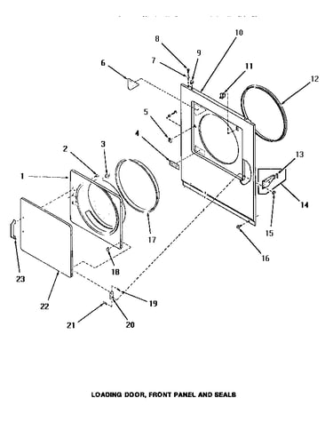 Loading door, front panel & seals