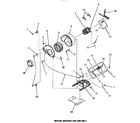 Speed Queen HE6370 motor, exhaust fan & belt diagram