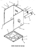 Cabinet, exhaust duct, & base