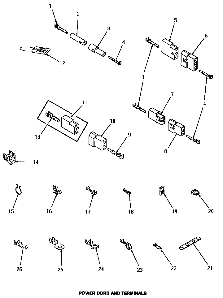 POWER CORD & TERMINALS