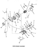 Motor, exhaust fan & belt