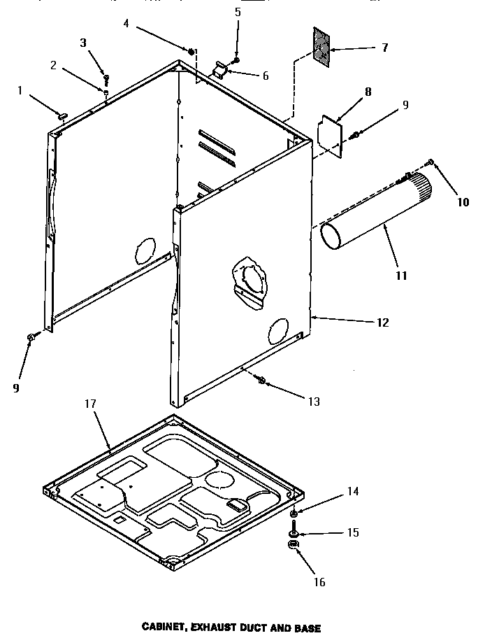 CABINET, EXHAUST DUCT & BASE