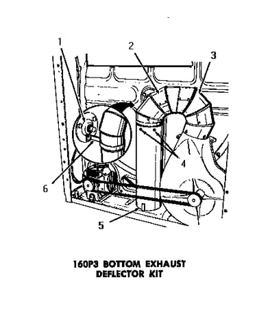 160p3 bottom exhaust deflector kit