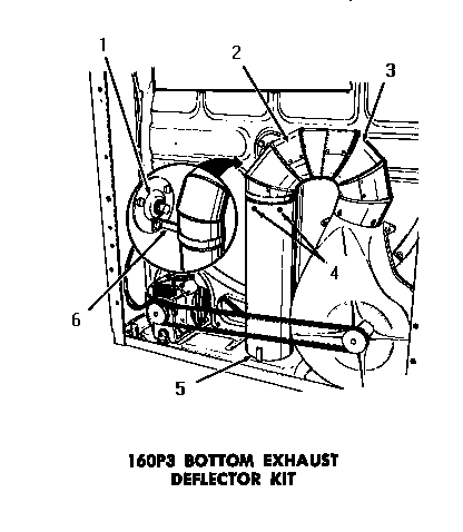 160p3 bottom exhaust deflector kit