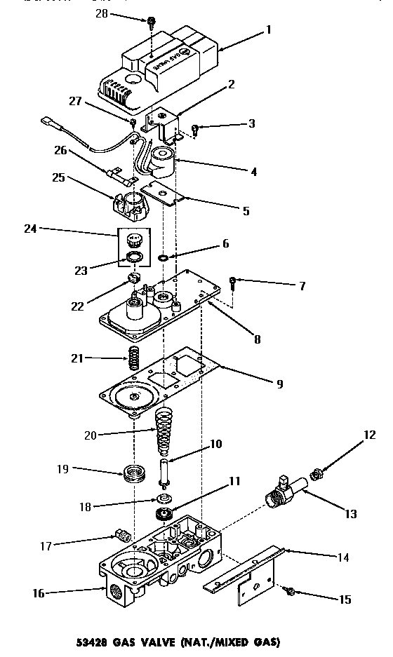 53428 gas valve (nat. / mixed gas)