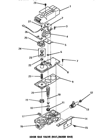 53428 gas valve (nat. / mixed gas)