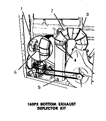 160p3 bottom exhaust deflector kit