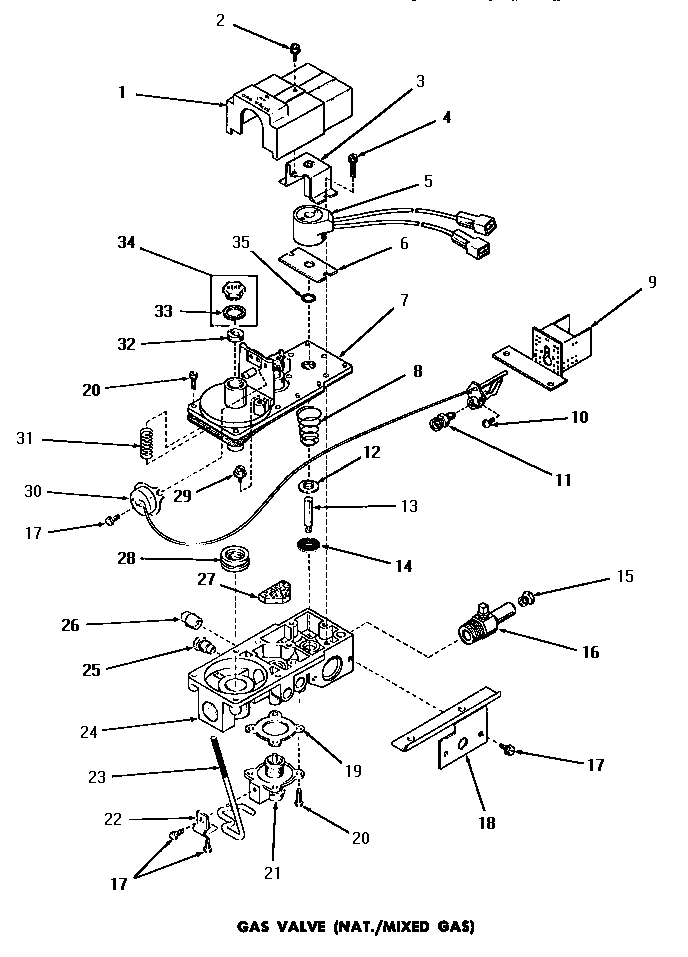 Gas valve (nat. / mixed gas)