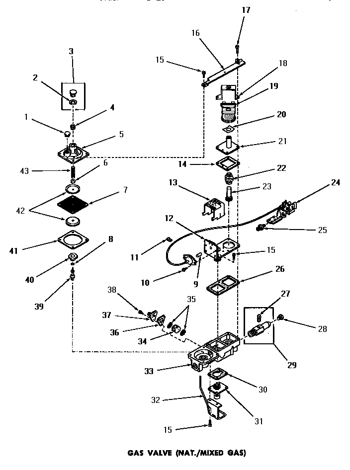 Gas valve (nat. / mixed gas)