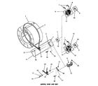 Speed Queen DG3300 motor, idler & belt diagram