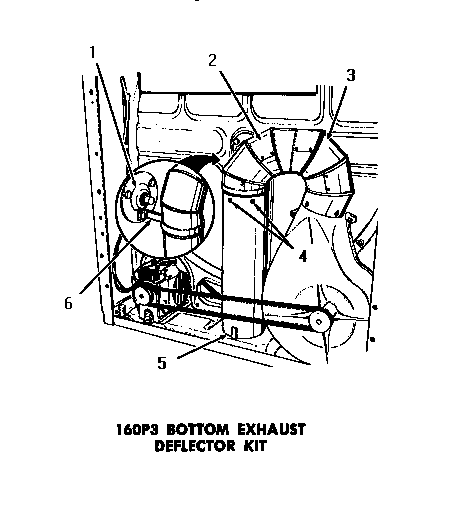 160p3 bottom exhaust deflector kit