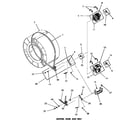 Speed Queen DE6231 motor, idler & belt diagram