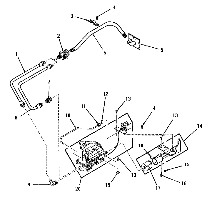 Non-"m" model--standing pilot burner