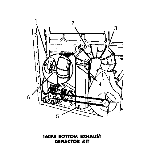 160p3 bottom exhaust deflector kit