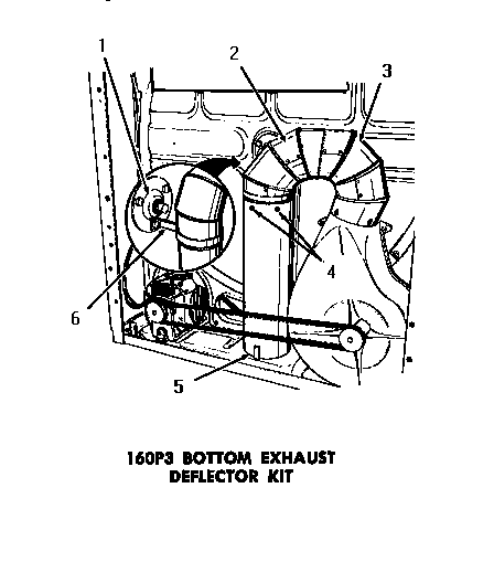 160p3 bottom exhaust deflector kit