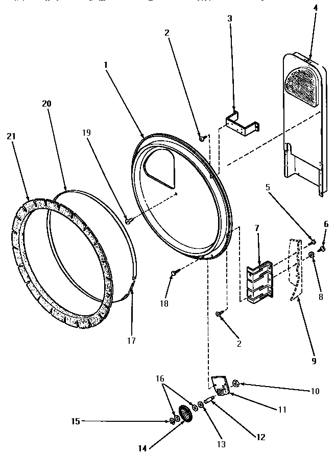 REAR BULKHEAD, FELT SEAL & CYLINDER ROLLER