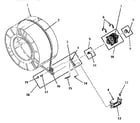 Speed Queen FE9021 motor, idler and belt diagram