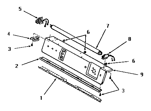 PANEL SUPPORT PLATE AND FLUORESCENT TUBE