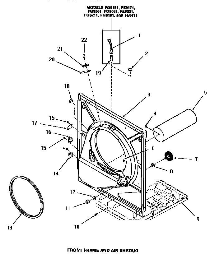 Front frame & air shroud