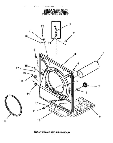 Front frame & air shroud
