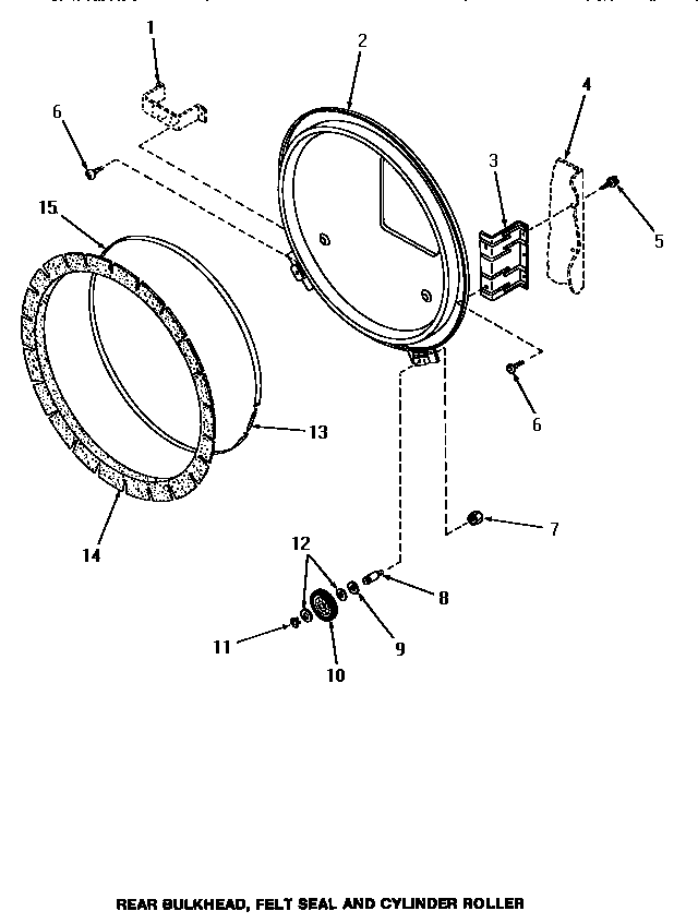 Rear bulkhead, felt seal & cylinder roller