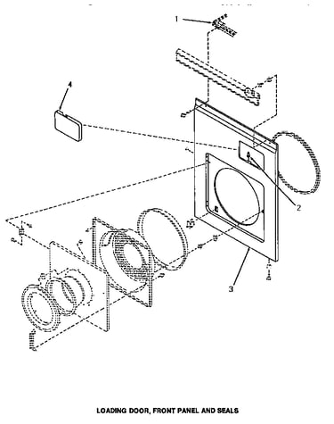 Dryer loading door, front panel & seals