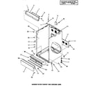 Speed Queen UG8091 washer outer cabinet & leveling legs diagram