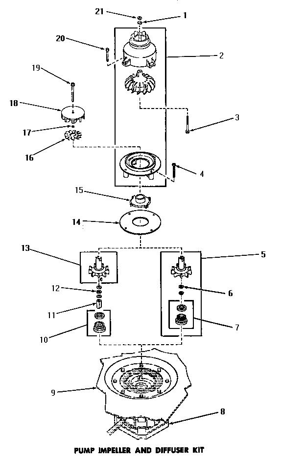 Pump impeller & diffuser kit