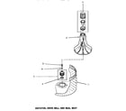 Speed Queen NA8831 agitator, drive bell & seal seat diagram