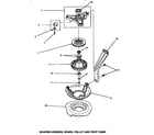 Speed Queen AWE951 bearing housing, brake, pulley & pivot dome diagram
