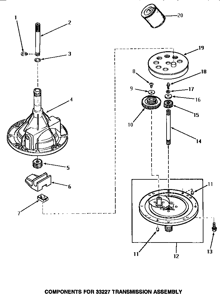 33227 TRANSMISSION ASSEMBLY COMPONENTS