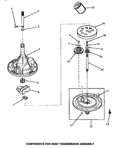 33227 transmission assembly components