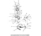 Speed Queen AWE852 motor, mounting bracket, belts & idler assembly diagram