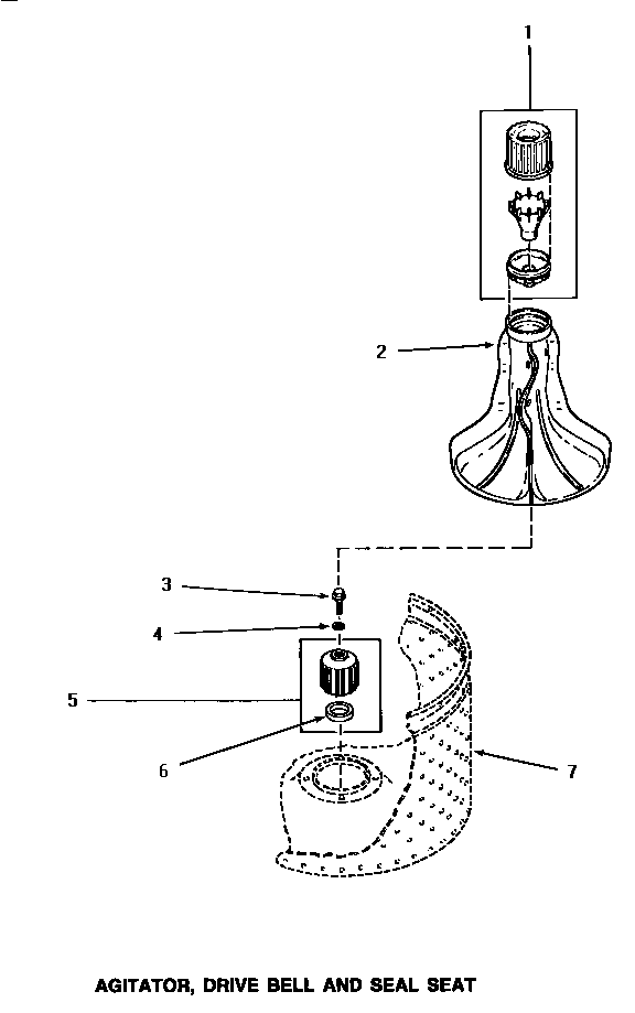 Agitator, drive bell & seal seat